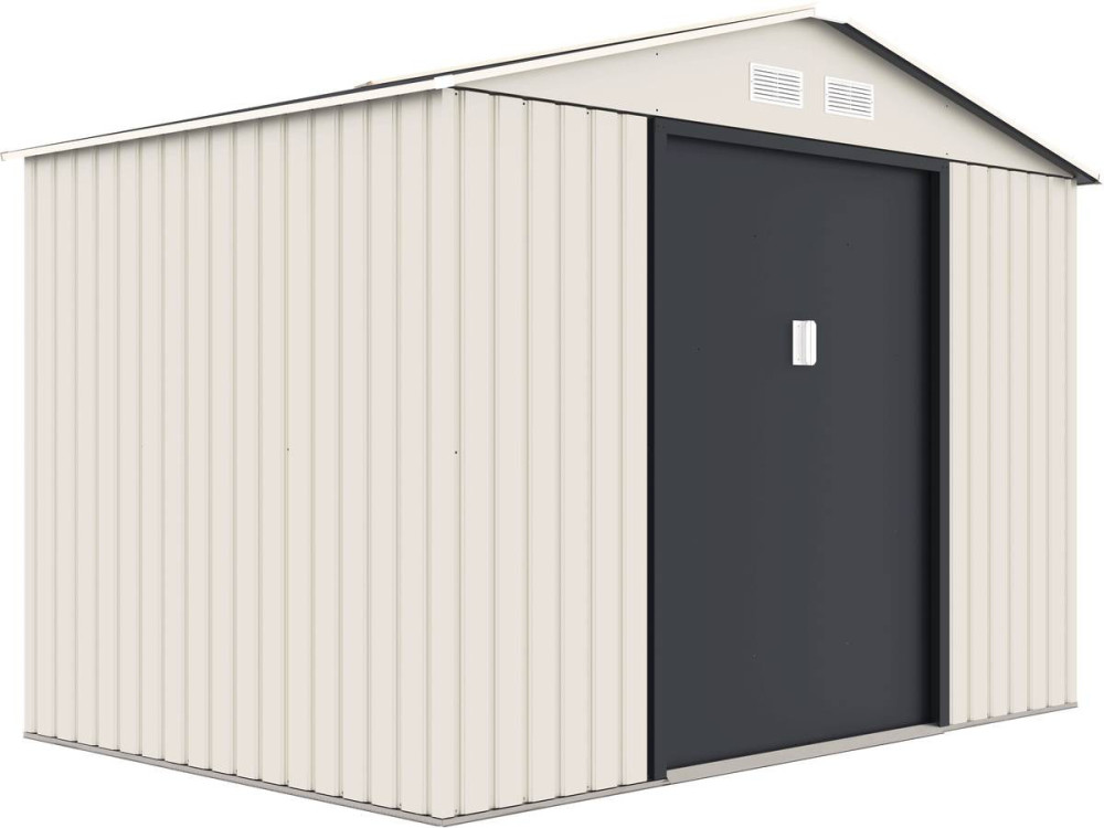 Tuinhuisje metaal "Nebraska" - 5,29 m2 (4,83 m2 grondoppervlak) - Beige - lichtbruin