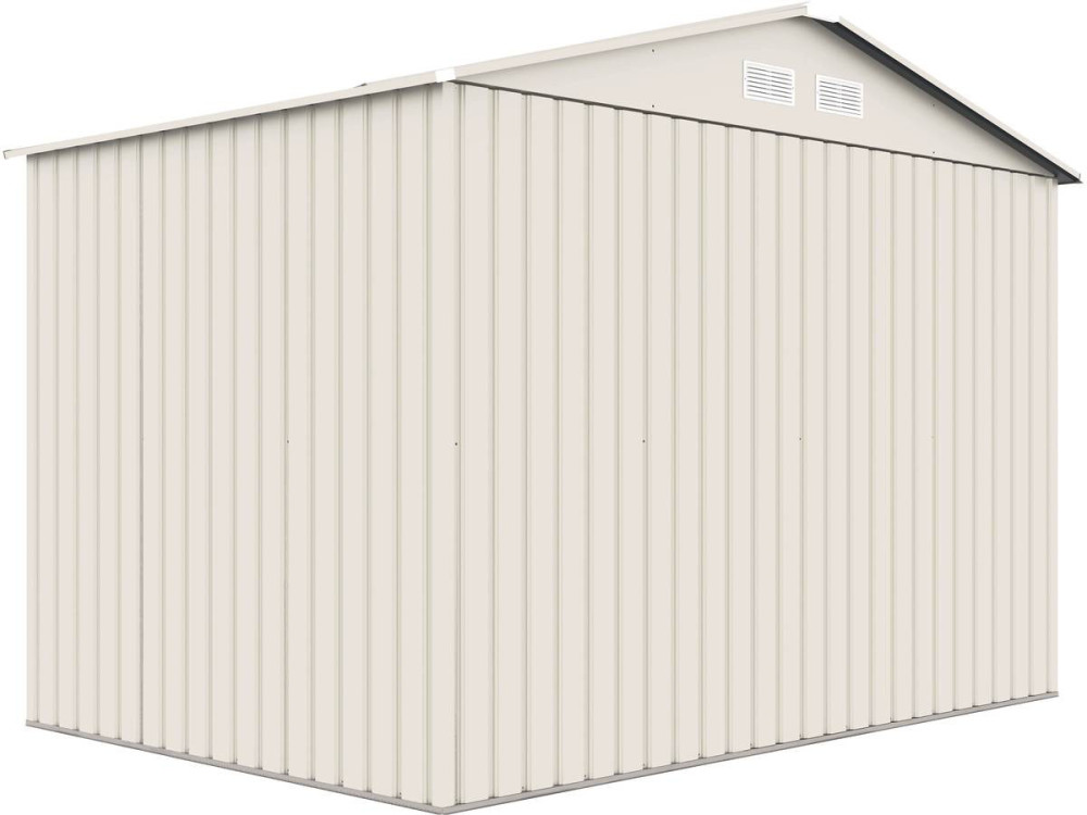Tuinhuisje metaal "Nebraska" - 5,29 m2 (4,83 m2 grondoppervlak) - Beige - lichtbruin