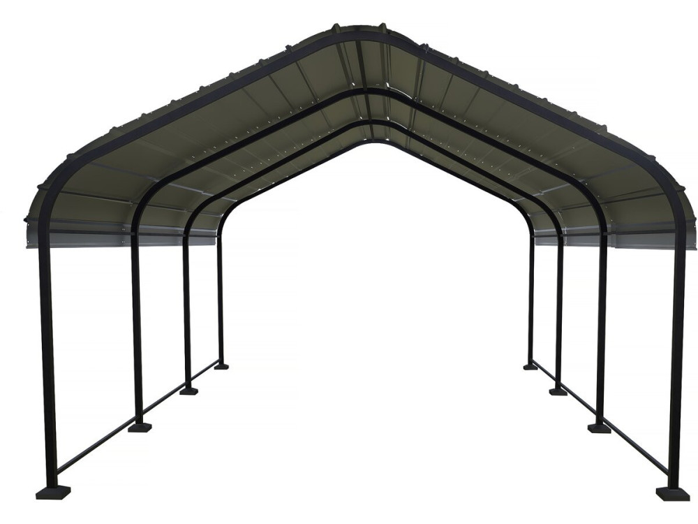 Metalen carport "Phoenix" - 13,5 m² - Grijs