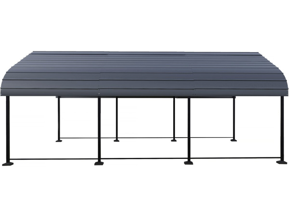 Metalen carport "Phoenix" - 13,5 m² - Grijs