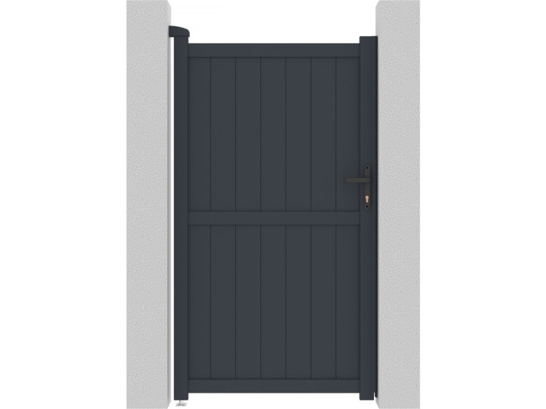 Tuinpoort tuindeur aluminium "Maurice" - 101,2 x 180,9 cm - Grijs