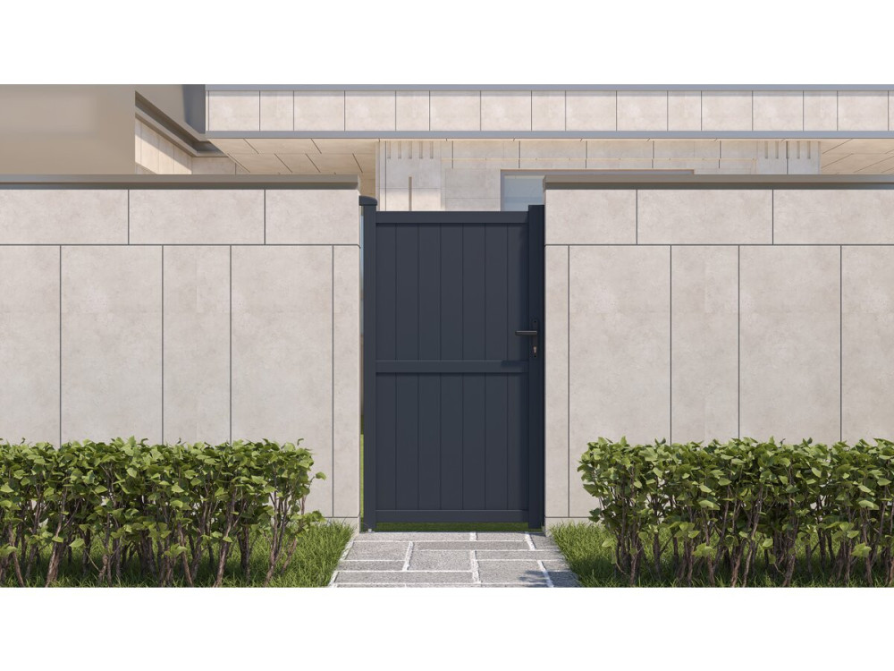 Tuinpoort tuindeur aluminium "Maurice" - 101,2 x 180,9 cm - Grijs