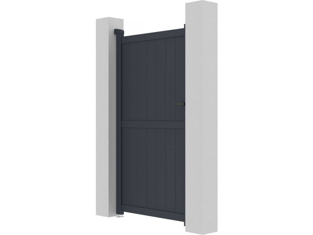 Tuinpoort tuindeur aluminium "Maurice" - 101,2 x 180,9 cm - Grijs
