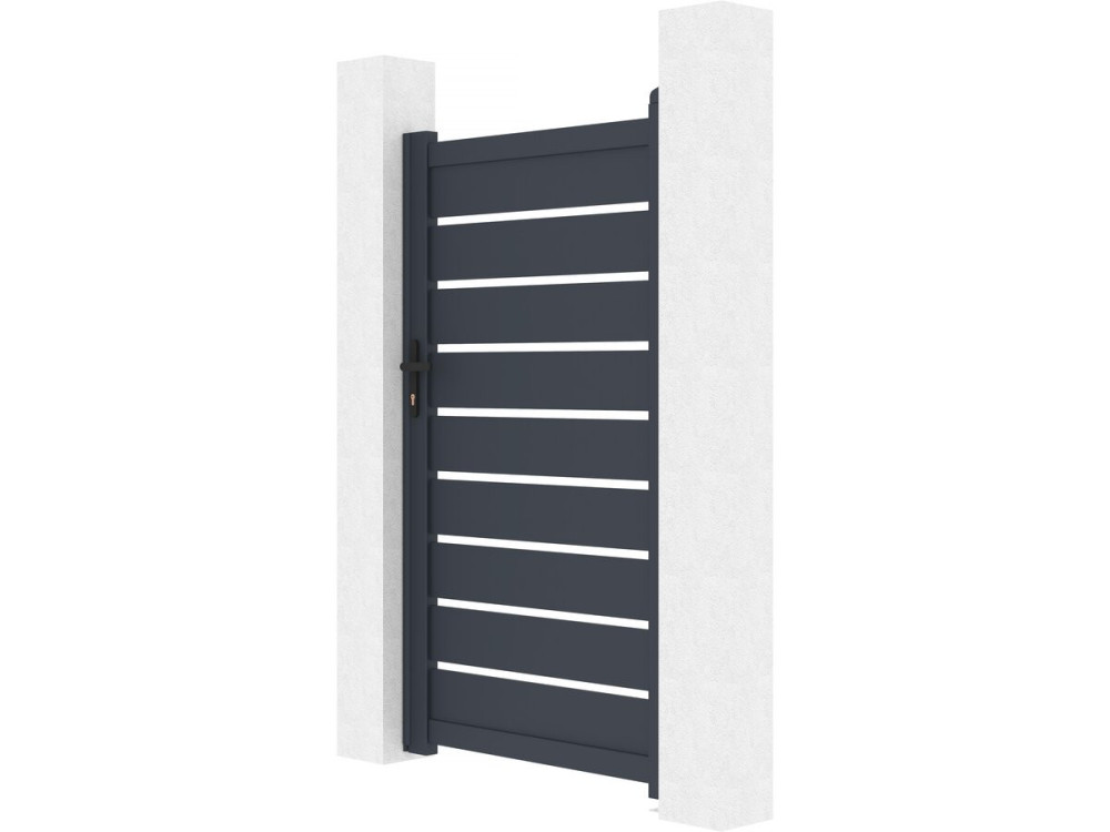 Tuinpoort tuindeur aluminium "Bastien" - 100 x 176 cm - Antraciet