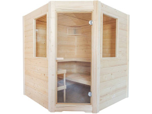 Klassieke Finse sauna "Basic Corner" - 195 x 187 x 204 cm - Hout