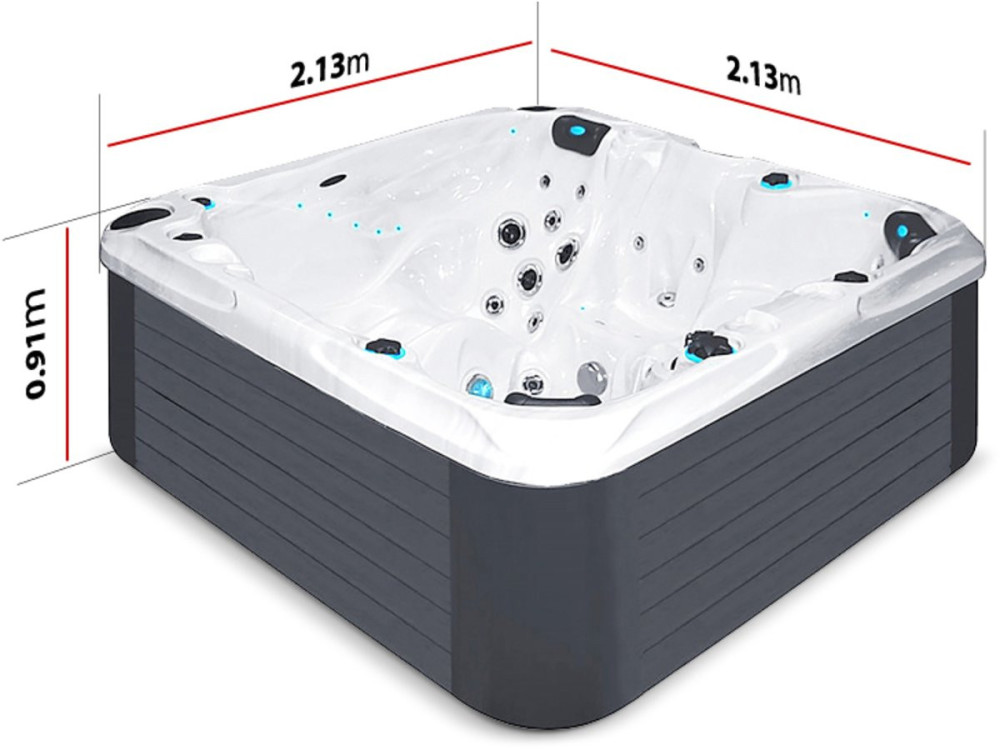 Spa " Solace " - 4 plaatsen + 1 ligplaats - 2.13 x 2.13 x 0.91 m
