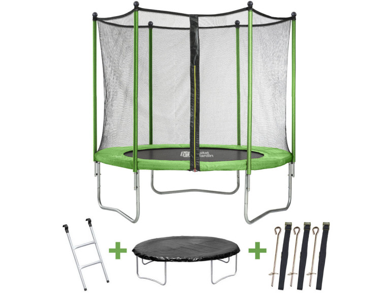Trampoline buiten outdoor "Yoopi 2" - Ø 244 cm - Groen