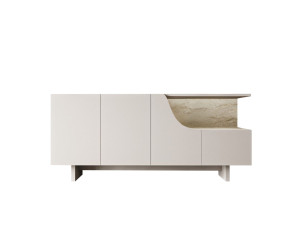 Houten dressoir "Line" - 180 x 40 x 81 cm - Beige