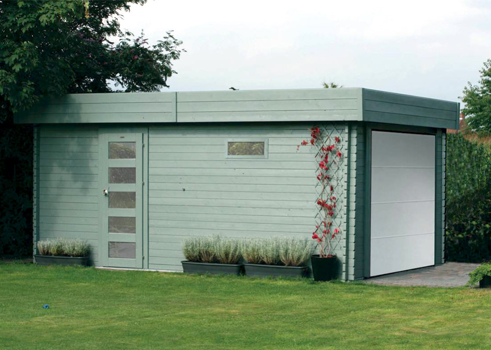 Houten garage - Montage