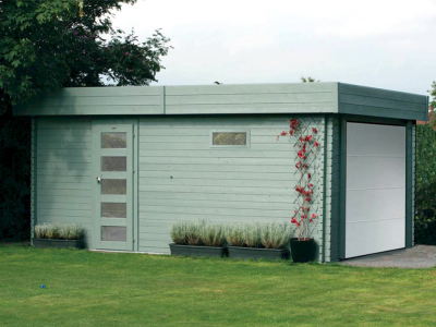 Houten garage - Montage